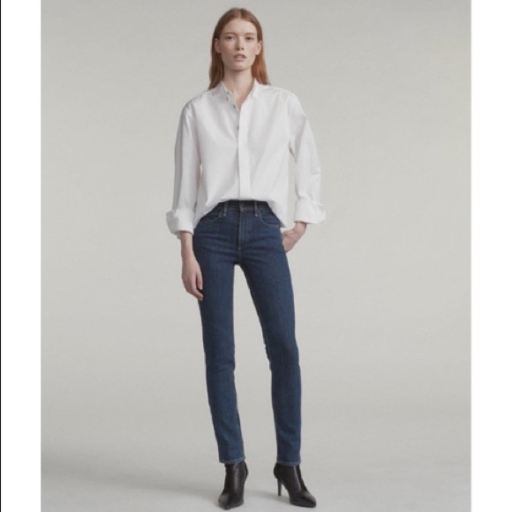 NWT RAG & BONE Cigarette Jeans in Dark Paz 24